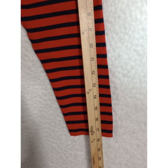 Lauren Ralph Lauren Striped Long Sleeve Top Red & Navy Blue Cotton - Picture 6 of 10